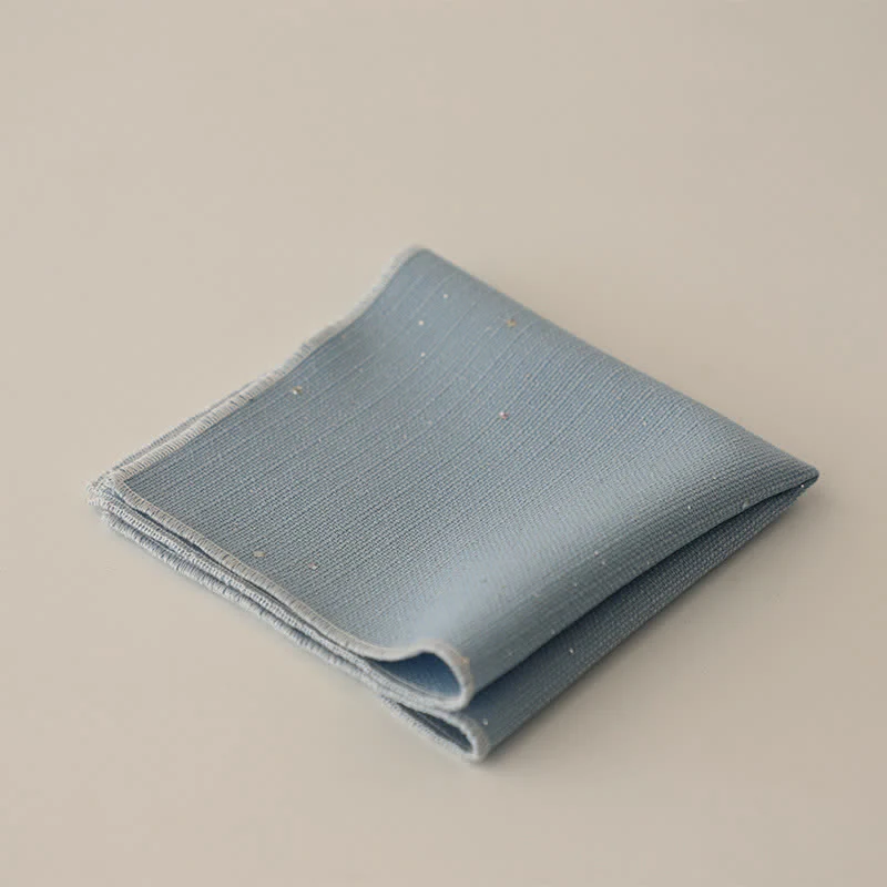 Men's Sequin Solid Color Simple Gentlemen Pocket Square - Image 12