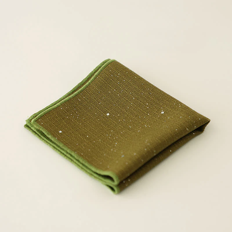 Men's Sequin Solid Color Simple Gentlemen Pocket Square - Image 13