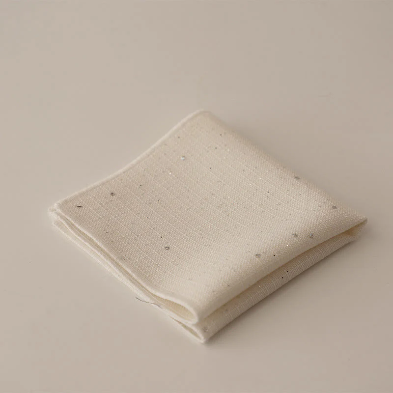 Men's Sequin Solid Color Simple Gentlemen Pocket Square - Image 14