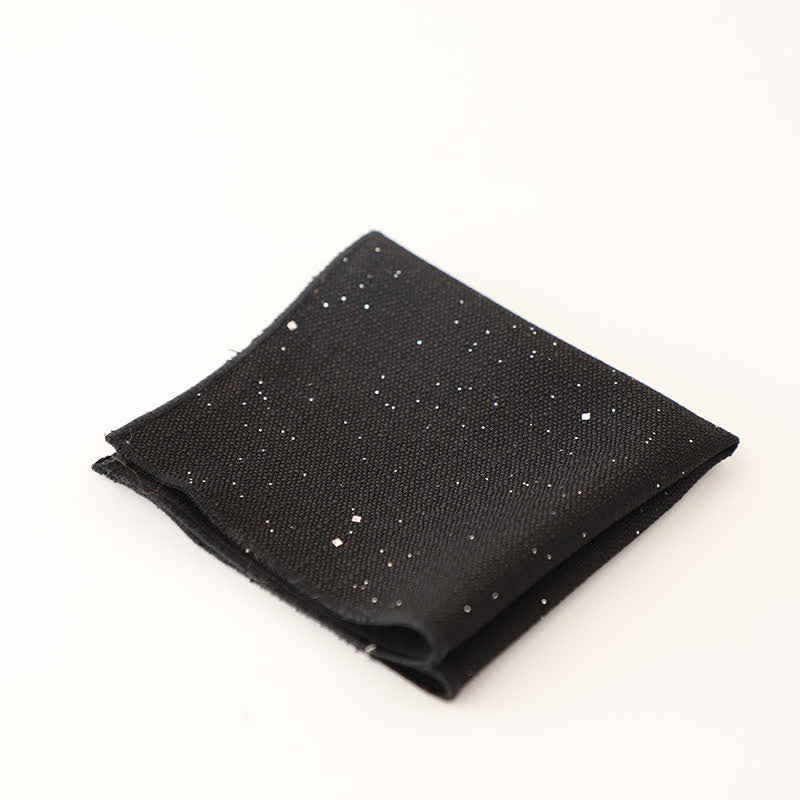 Men's Sequin Solid Color Simple Gentlemen Pocket Square - Image 6
