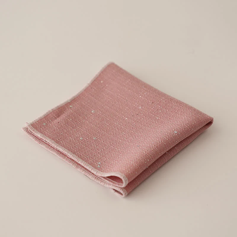 Men's Sequin Solid Color Simple Gentlemen Pocket Square - Image 8