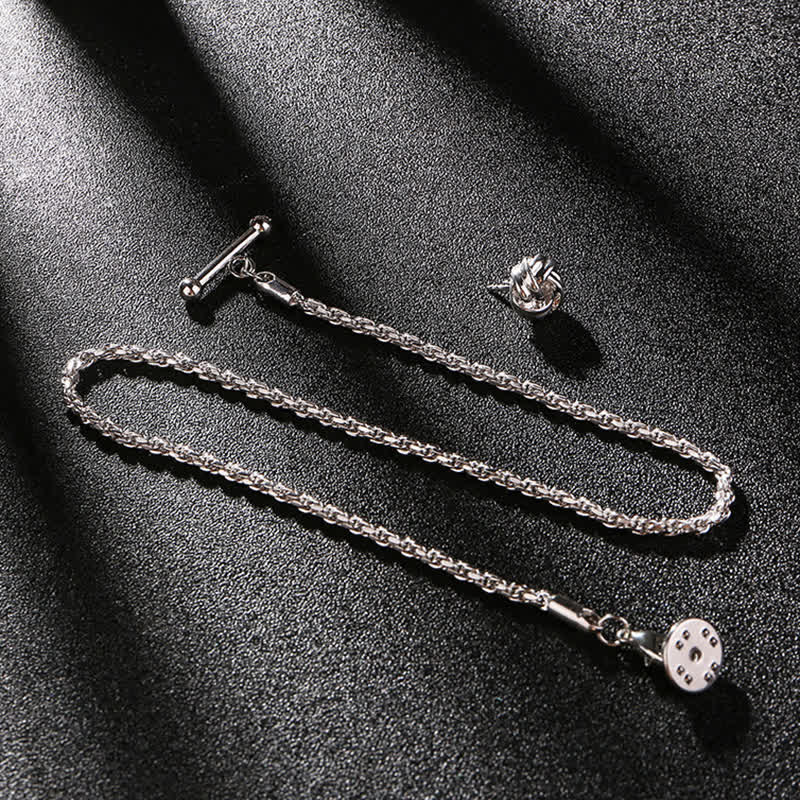 Men's Shirt Tuxedo Stud Lapel Chain Suit Brooch with Hanging Chain - Image 8