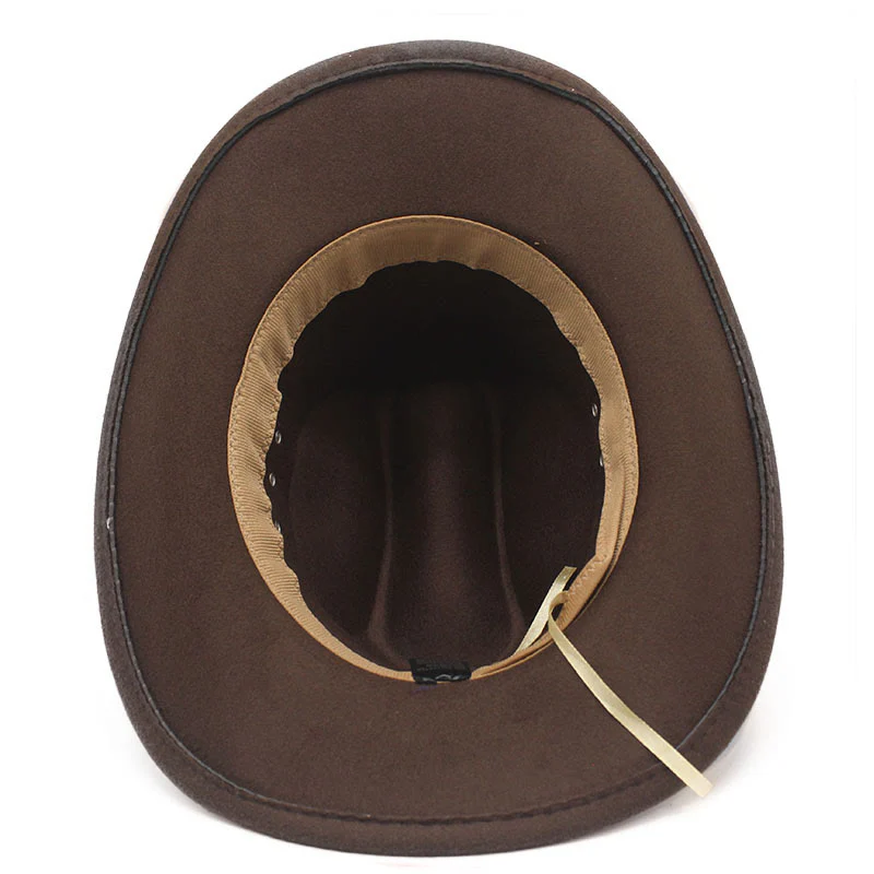 Men's Silver Patterned Disc Brim Belt Cowboy Hat - Image 3