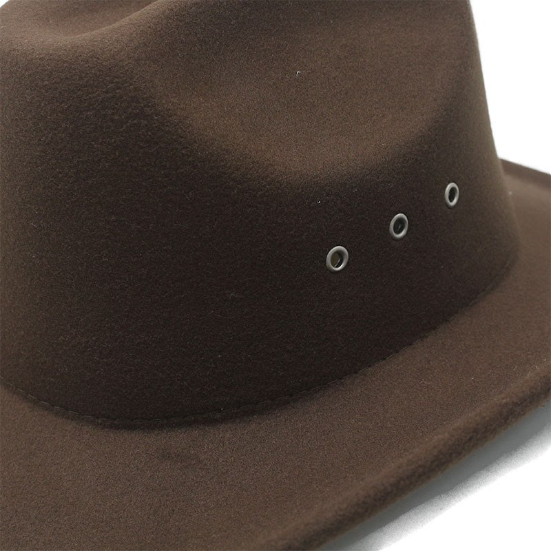 Men's Silver Patterned Disc Brim Belt Cowboy Hat - Image 4