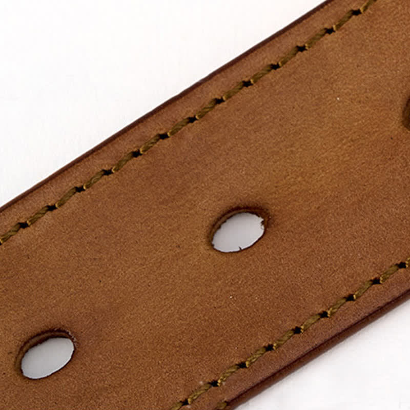 Men's Simple Capable Sewing Detailed Leather Belt - Image 5