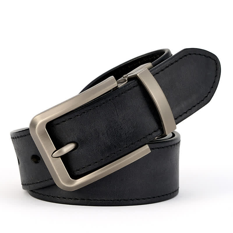 Men's Simple Capable Sewing Detailed Leather Belt - Image 6
