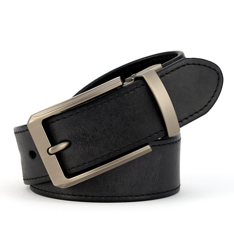 Men's Simple Capable Sewing Detailed Leather Belt - Image 9