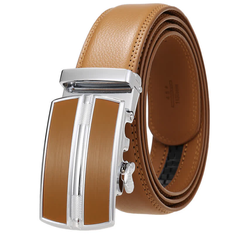 Men's Simple Hollow Automatic Buckle Leather Belt - Image 16