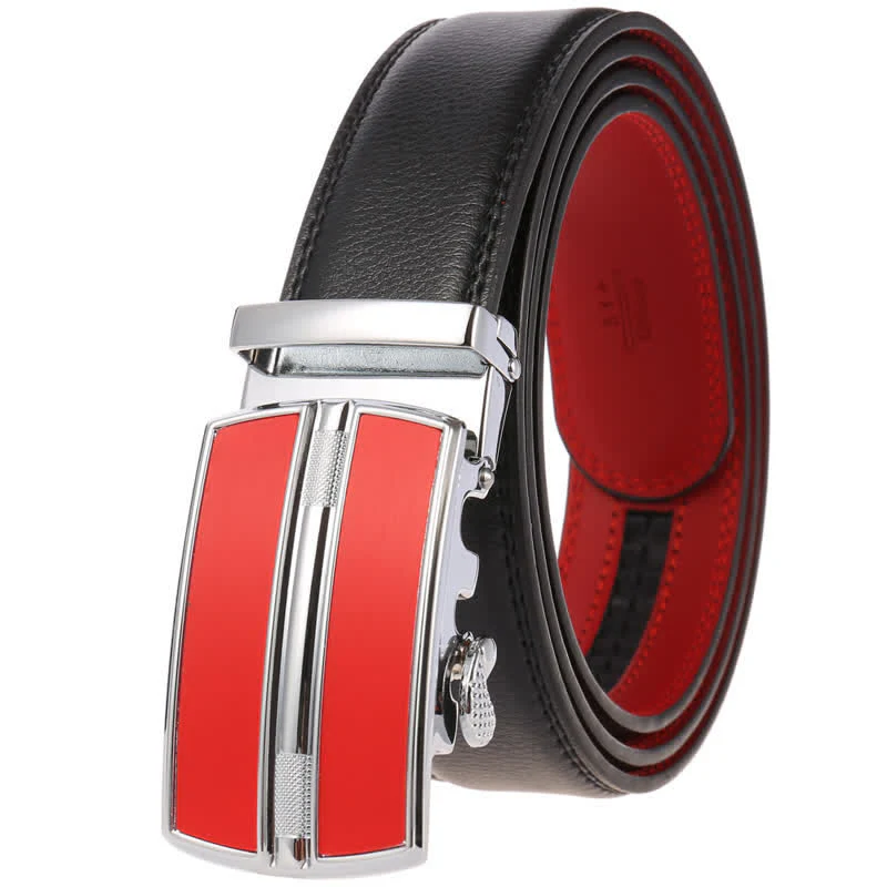 Men's Simple Hollow Automatic Buckle Leather Belt - Image 18
