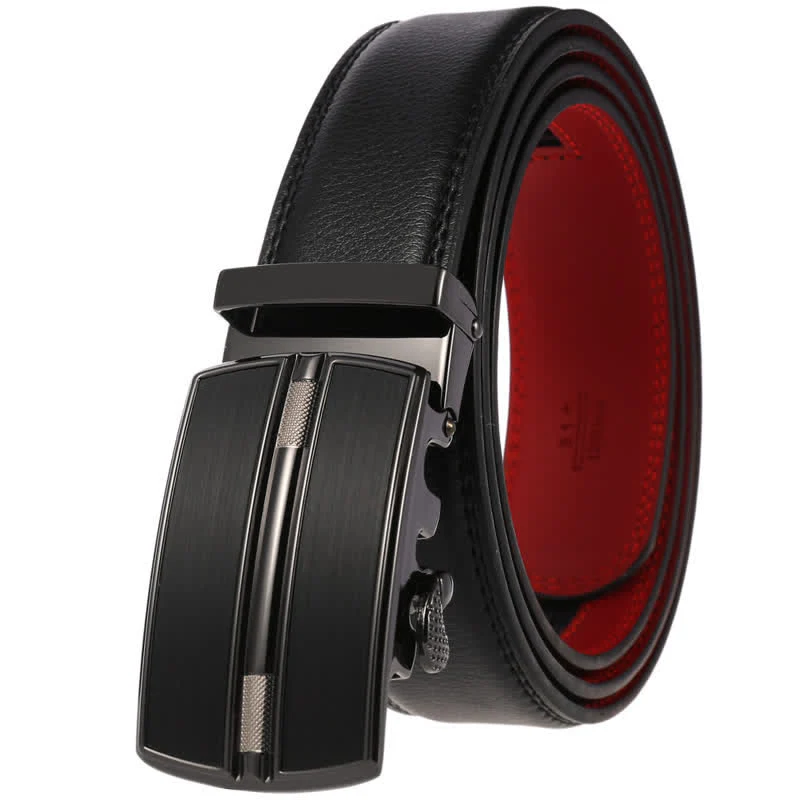 Men's Simple Hollow Automatic Buckle Leather Belt - Image 20