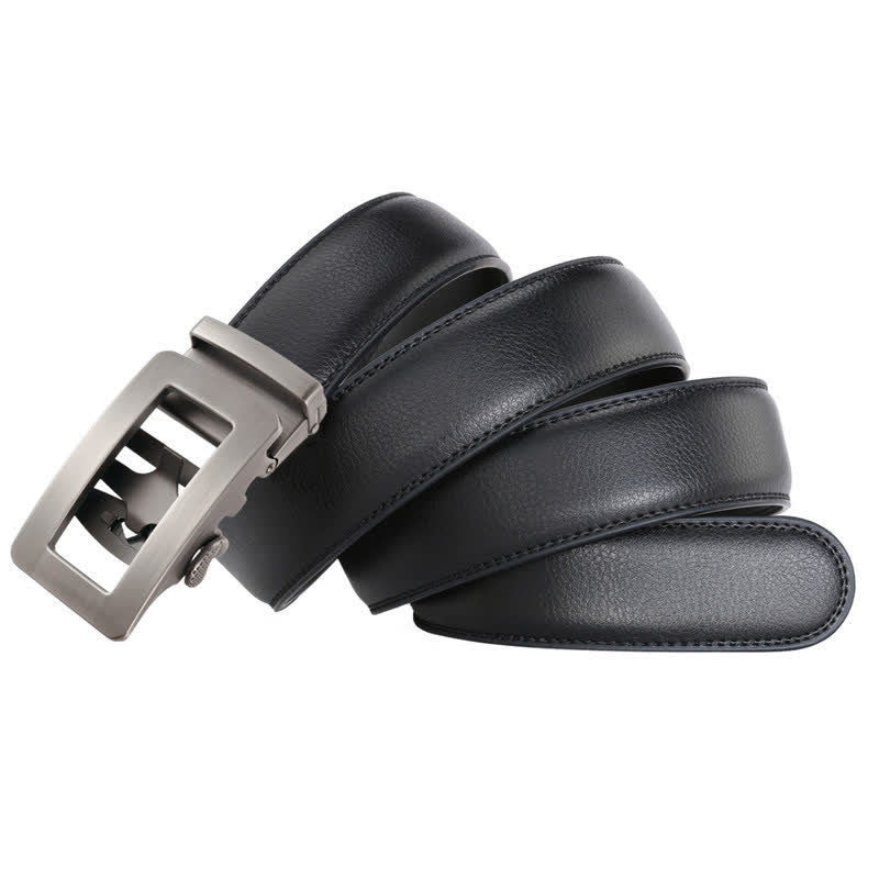 Men's Simple Hollow Automatic Buckle Leather Belt - Image 3