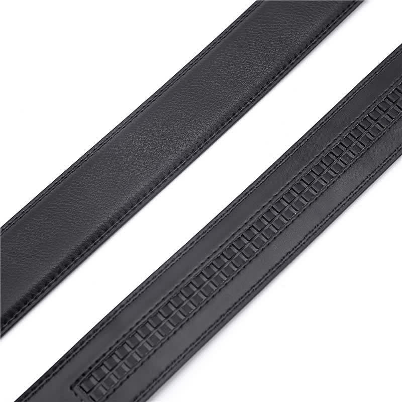 Men's Simple Hollow Automatic Buckle Leather Belt - Image 6