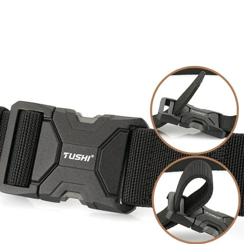 Men's Simple Quick Release Buckle Elastic Tactical Belt - Image 7