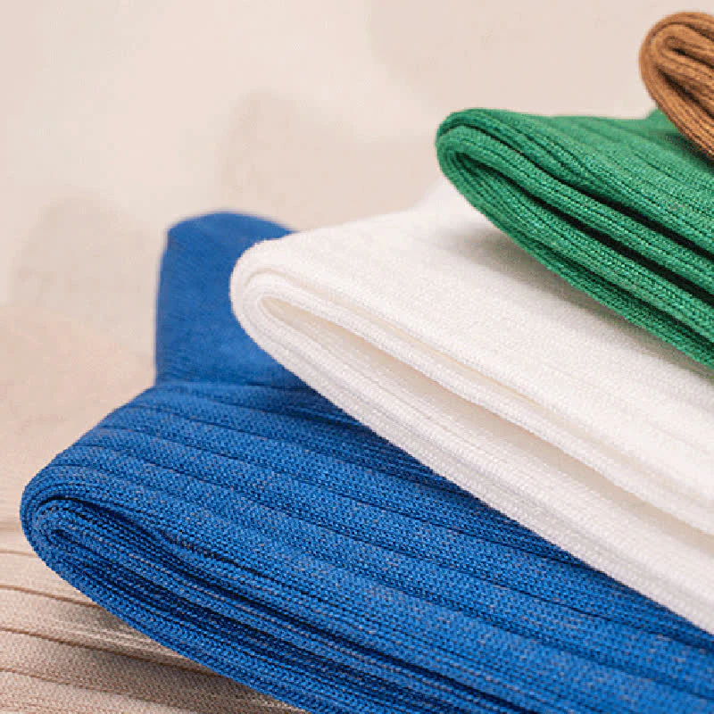 Men's Simple Solid Color Business Cotton Socks - Image 10