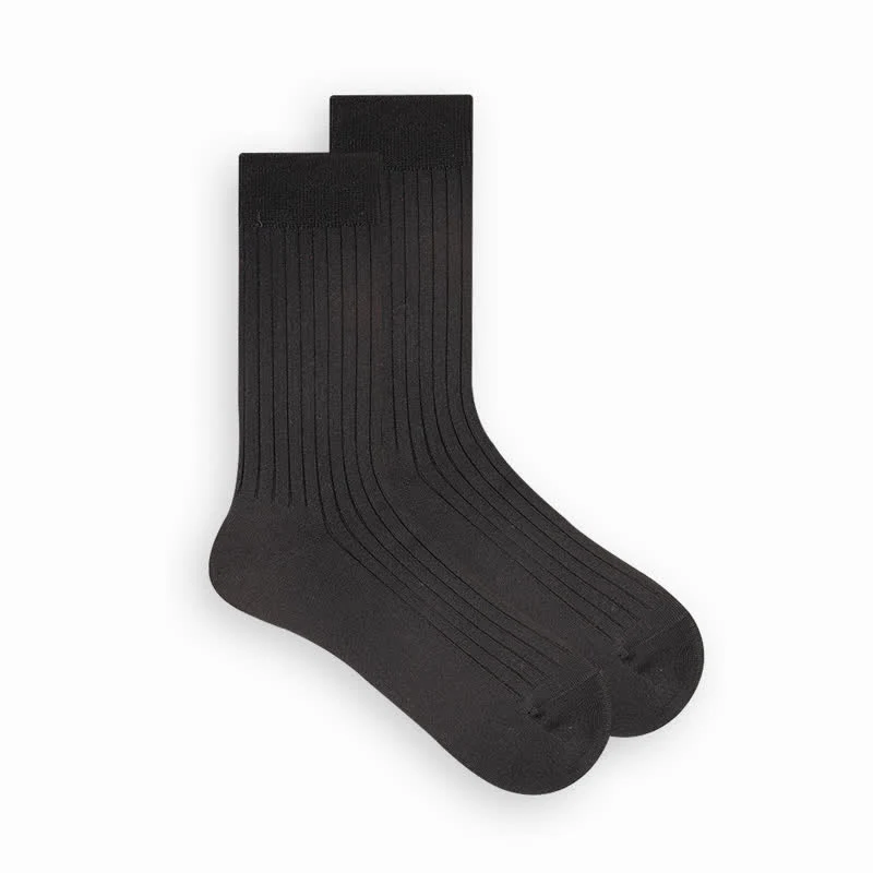 Men's Simple Solid Color Business Cotton Socks - Image 15