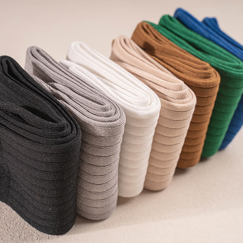 Men's Simple Solid Color Business Cotton Socks - Image 8