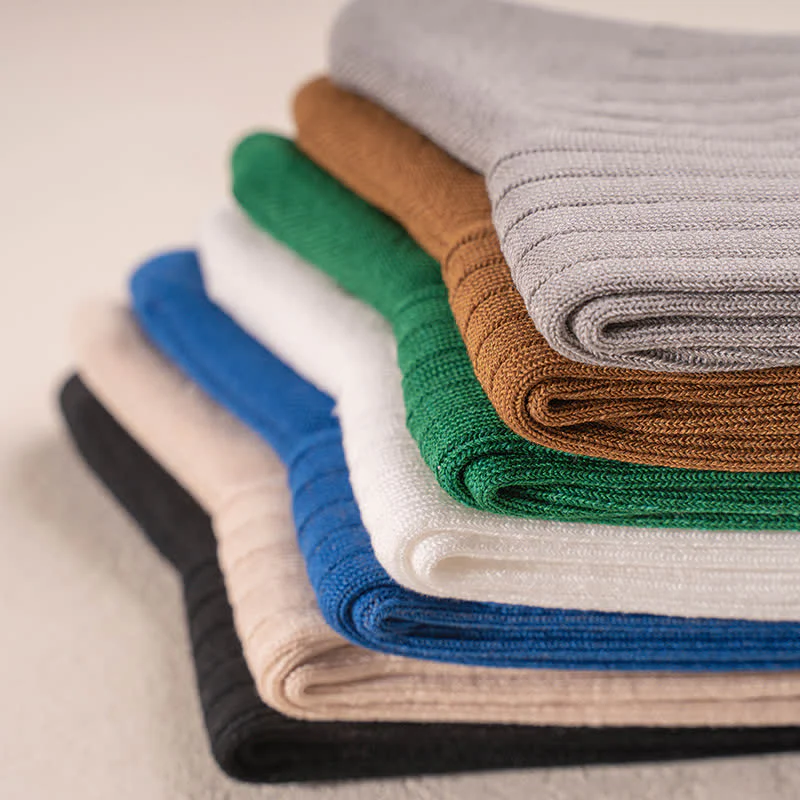 Men's Simple Solid Color Business Cotton Socks - Image 9
