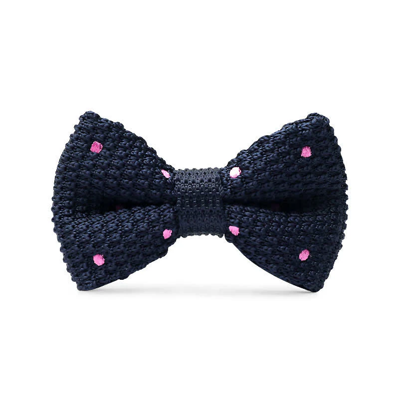 Men's Simple Solid Color Knitting Groom Bow Tie - Image 11