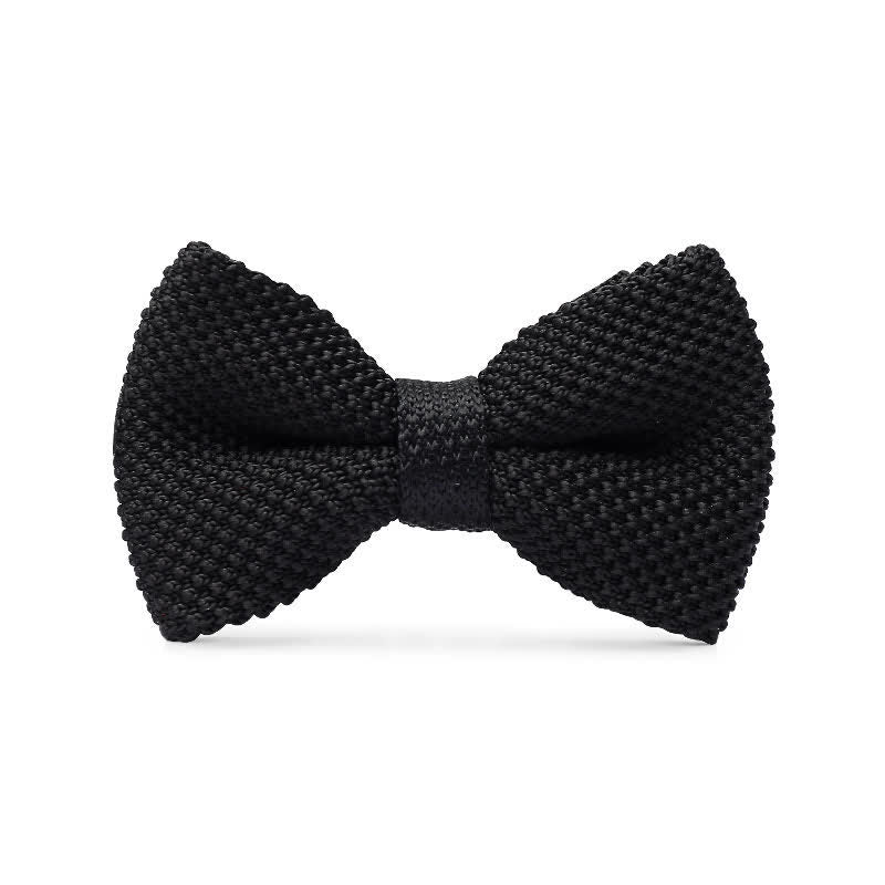 Men's Simple Solid Color Knitting Groom Bow Tie - Image 5