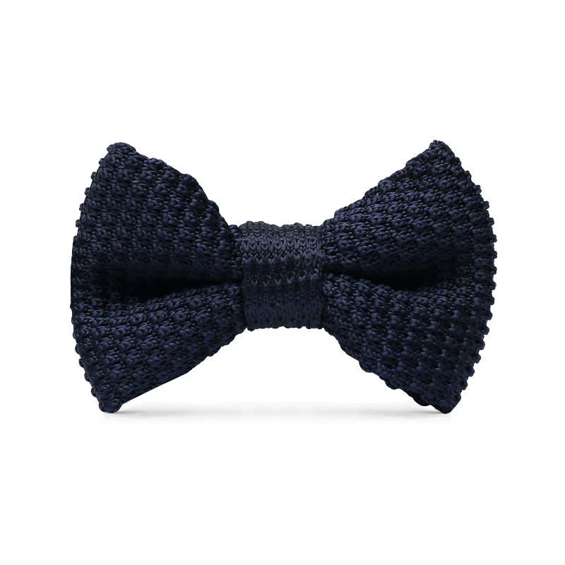 Men's Simple Solid Color Knitting Groom Bow Tie - Image 6