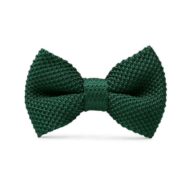 Men's Simple Solid Color Knitting Groom Bow Tie - Image 7