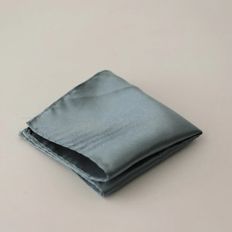 Men's Simple Solid Color Wedding Party Pocket Square - Image 10