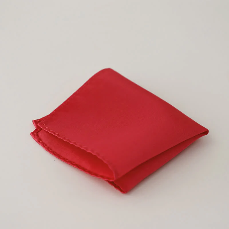 Men's Simple Solid Color Wedding Party Pocket Square - Image 14