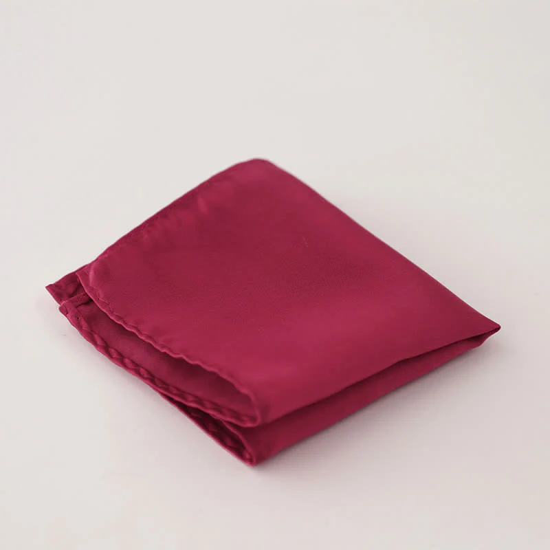 Men's Simple Solid Color Wedding Party Pocket Square - Image 15