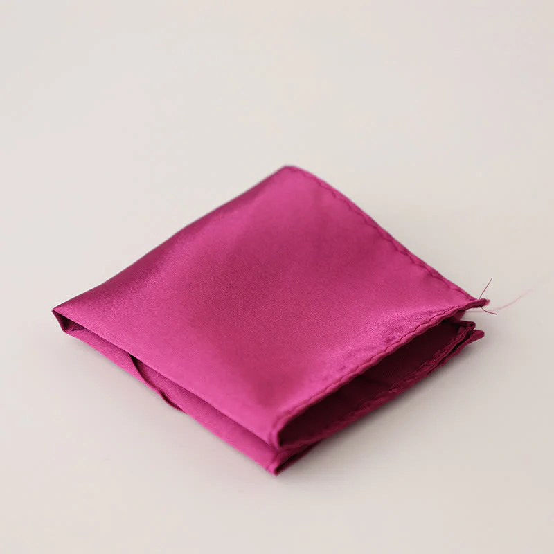 Men's Simple Solid Color Wedding Party Pocket Square - Image 16