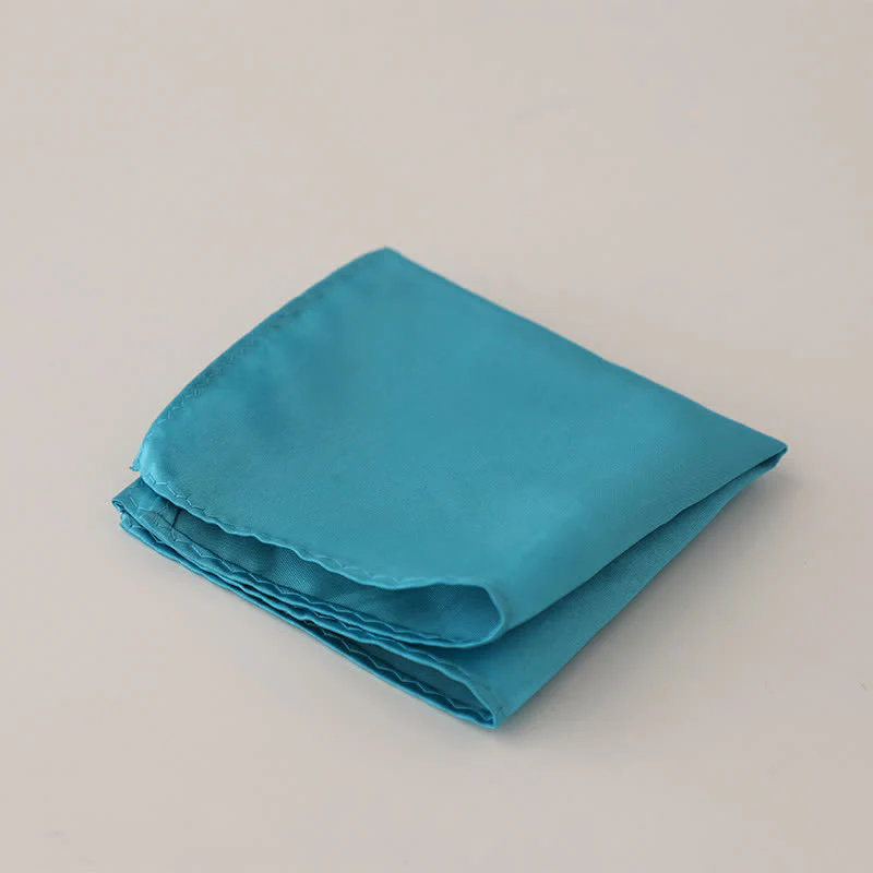 Men's Simple Solid Color Wedding Party Pocket Square - Image 24