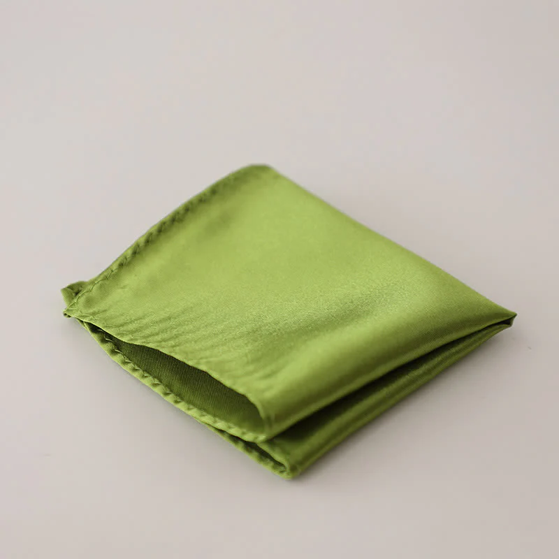 Men's Simple Solid Color Wedding Party Pocket Square - Image 38
