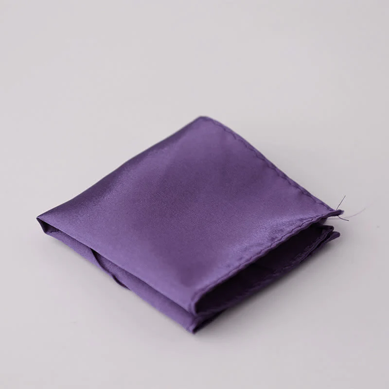 Men's Simple Solid Color Wedding Party Pocket Square - Image 40