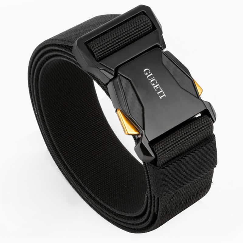 Men's Simple Sport Black Quick Release Nylon Tactical Belt - Image 3