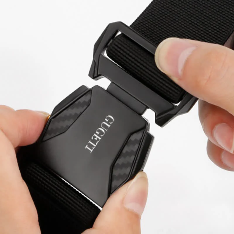 Men's Simple Sport Black Quick Release Nylon Tactical Belt - Image 7