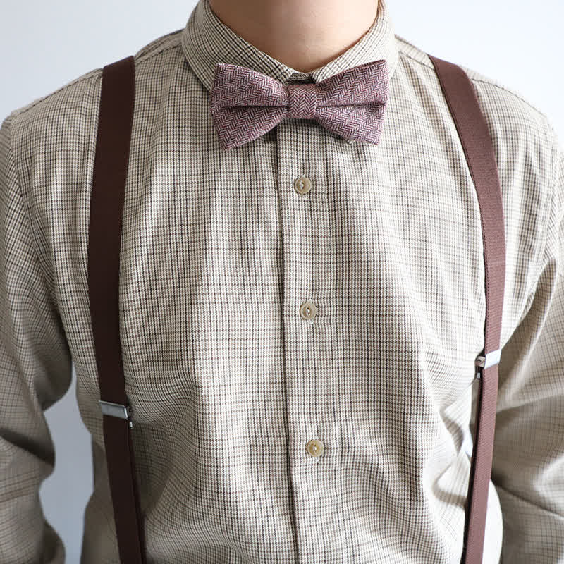 Men's Simple Tweed Wool Blend Bow Tie - Image 2