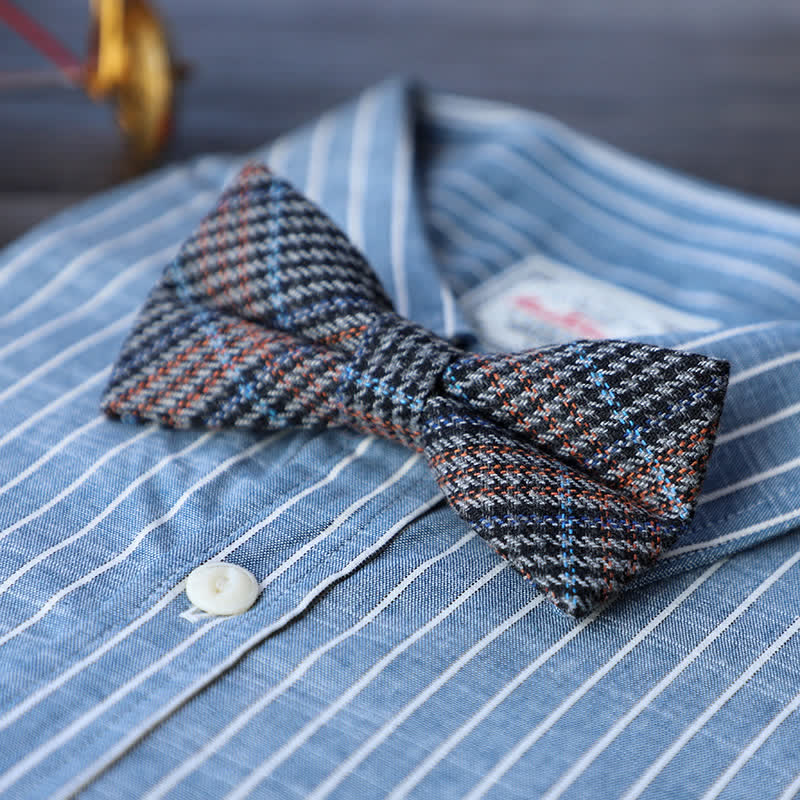 Men's Simple Tweed Wool Blend Bow Tie - Image 22