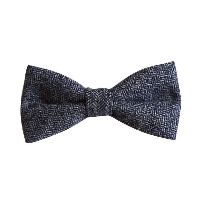 Men's Simple Tweed Wool Blend Bow Tie - Image 24