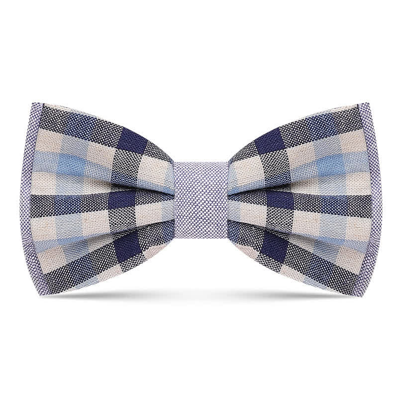 Men's Simply Classy Plaid Pattern Bow Tie - Image 3