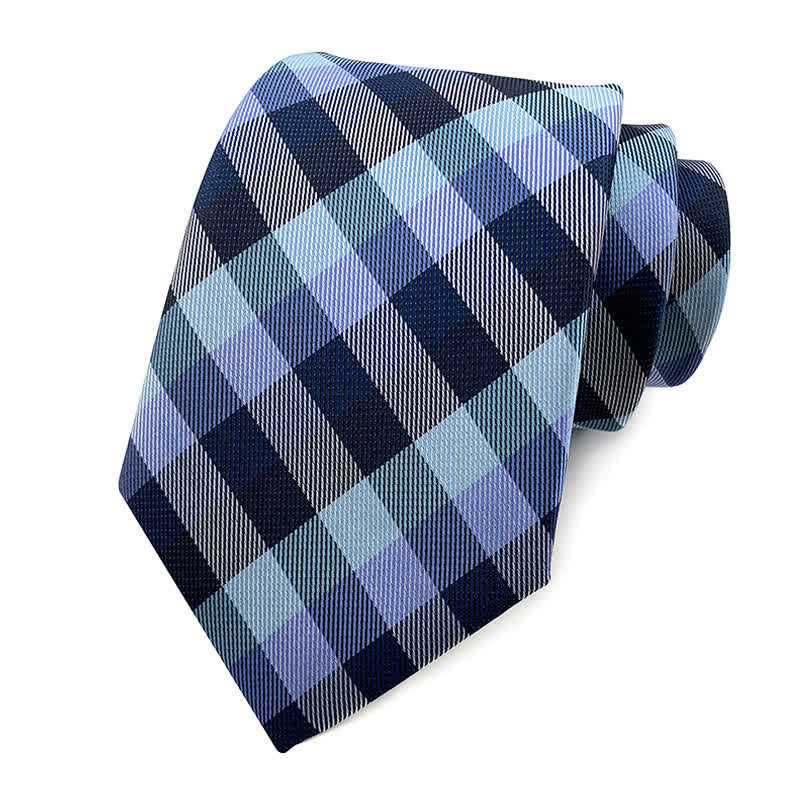 Men's Skinny Tuxedo Suit Plaid Necktie - Image 13