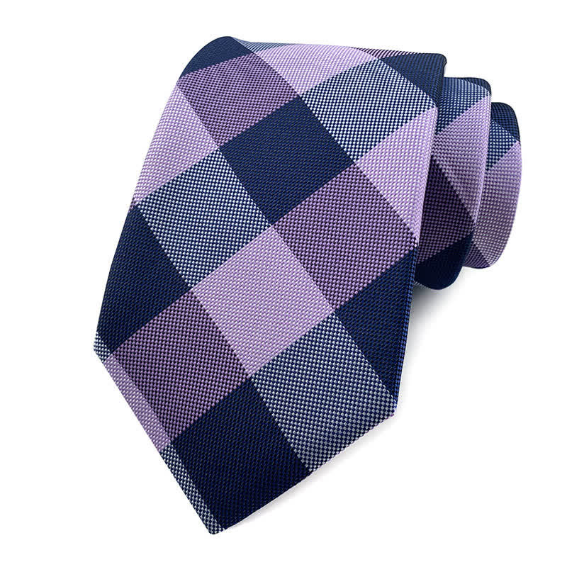 Men's Skinny Tuxedo Suit Plaid Necktie - Image 15