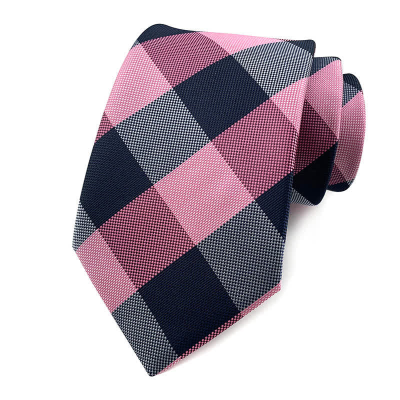 Men's Skinny Tuxedo Suit Plaid Necktie - Image 16