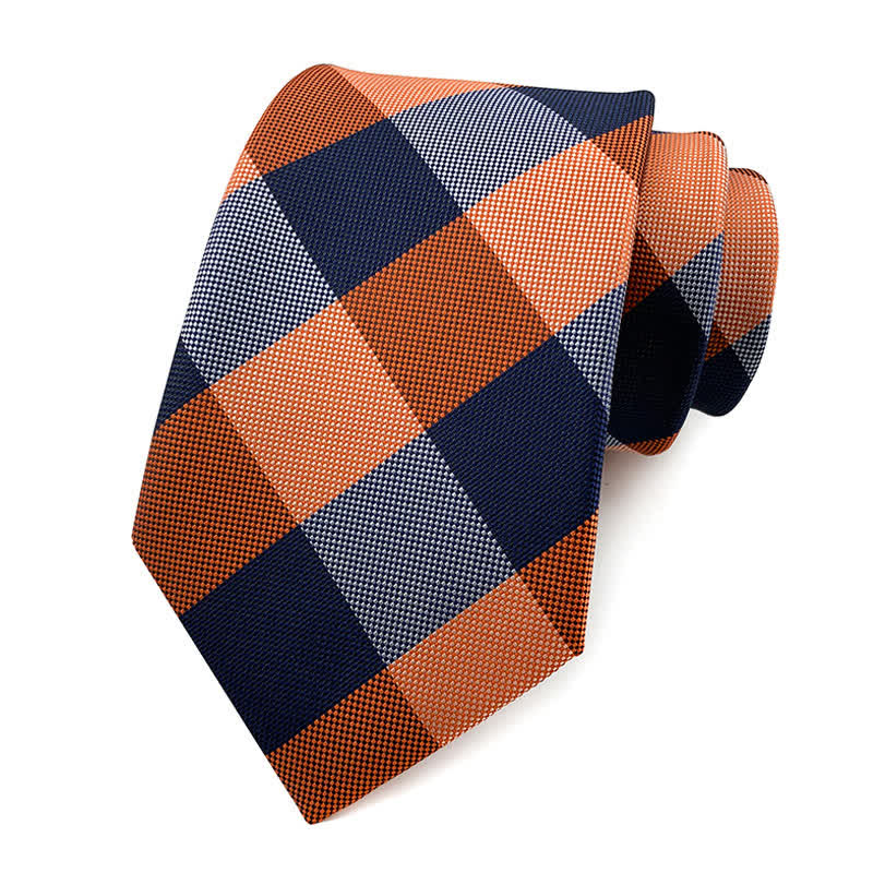 Men's Skinny Tuxedo Suit Plaid Necktie - Image 17