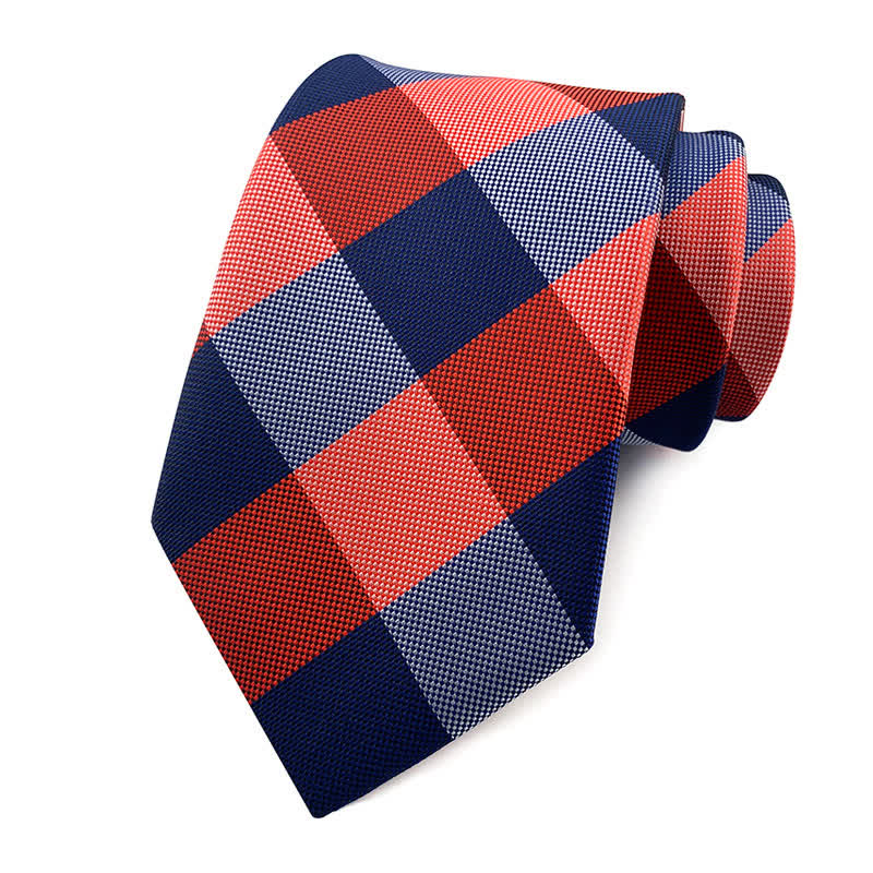 Men's Skinny Tuxedo Suit Plaid Necktie - Image 18