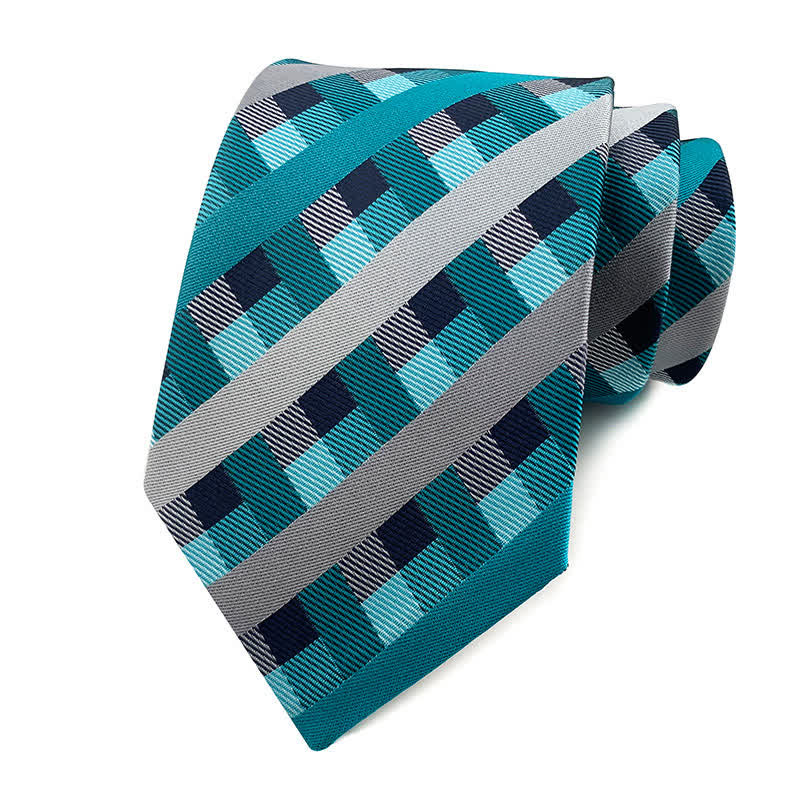 Men's Skinny Tuxedo Suit Plaid Necktie - Image 7