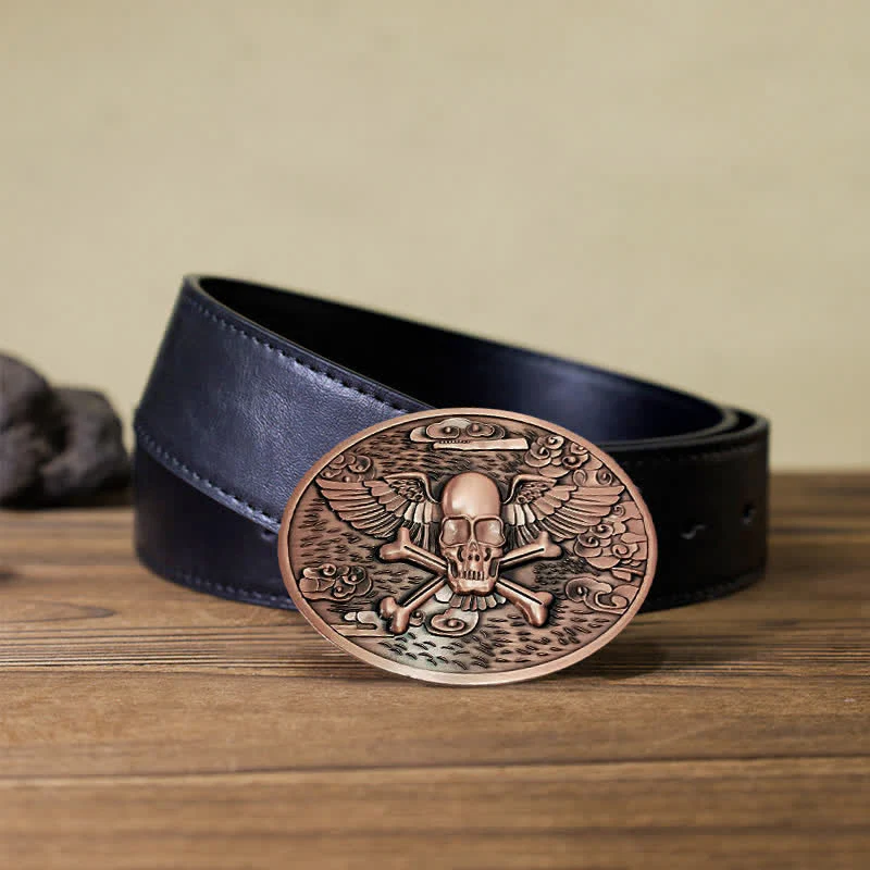 Men's DIY Skull Angel Creative Beer Holder Buckle Leather Belt - Image 11