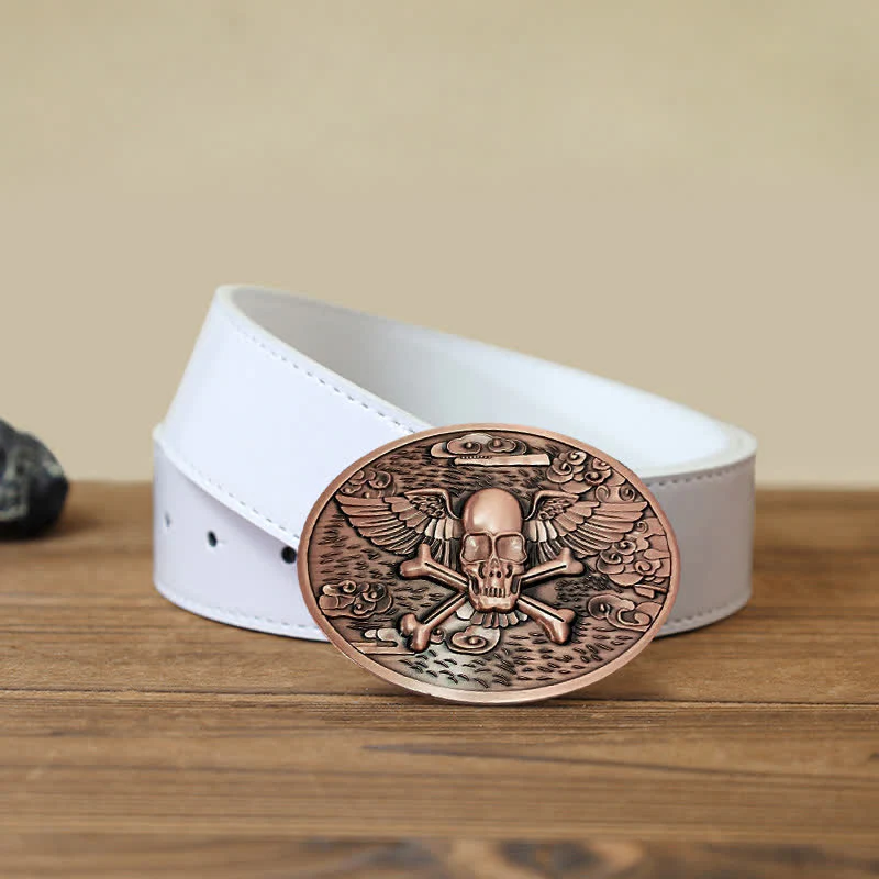 Men's DIY Skull Angel Creative Beer Holder Buckle Leather Belt - Image 15