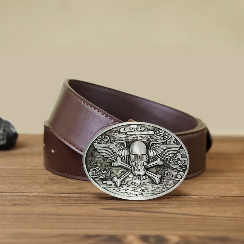 Men's DIY Skull Angel Creative Beer Holder Buckle Leather Belt - Image 17