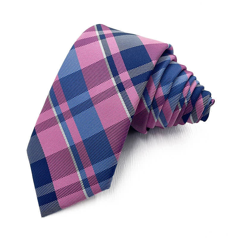 Men's Smart Bright Plaid Necktie - Image 5