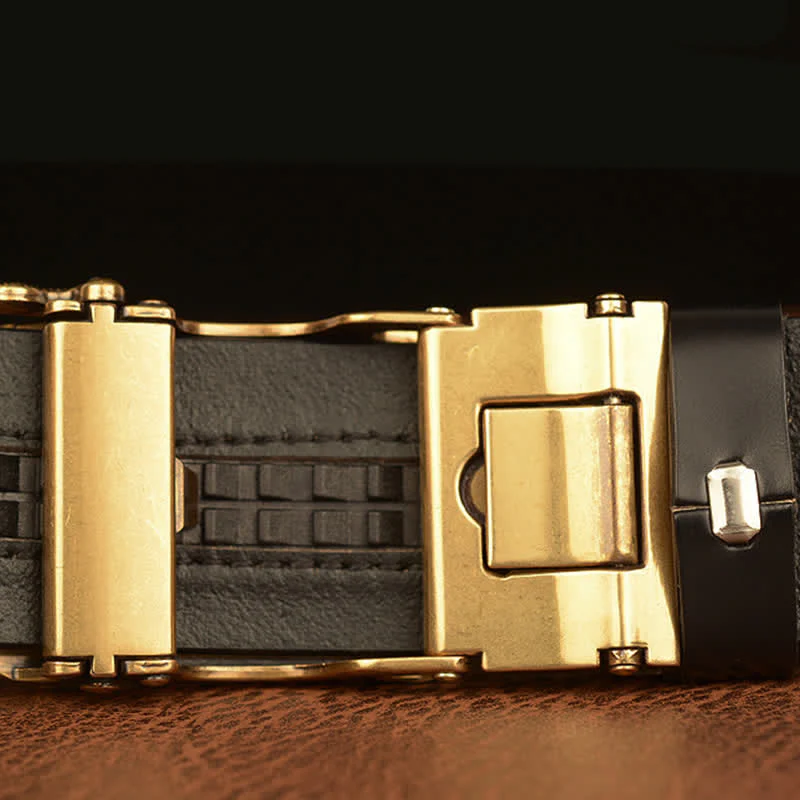 Men's Snake Medallion Buckle Leather Belt - Image 7