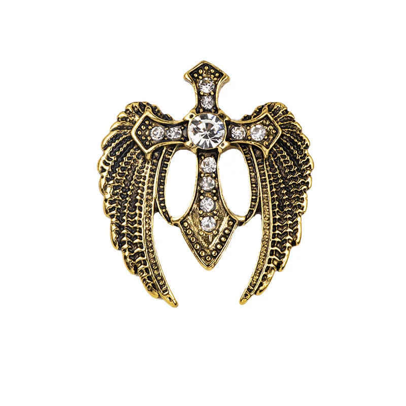 Men's Soar In Faith Wings Cross Brooch - Image 5